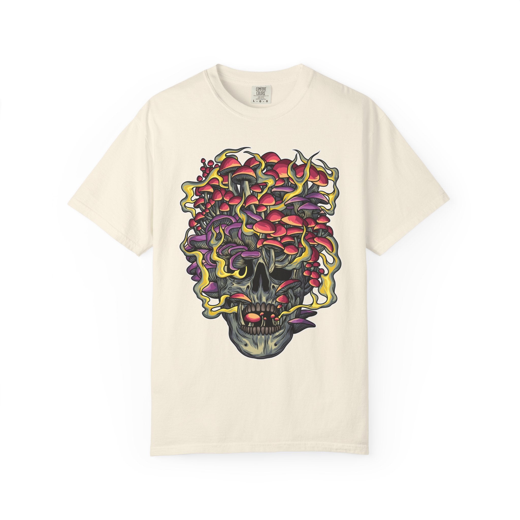 Mushroom skull shirt - fungi gothic tee - macabre gift - Sinful Threads