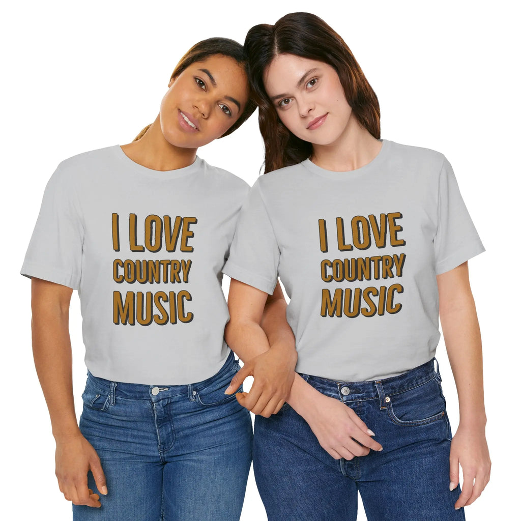 I Love Country Music Graphic Tee - Country Fan Festival Shirt Printify