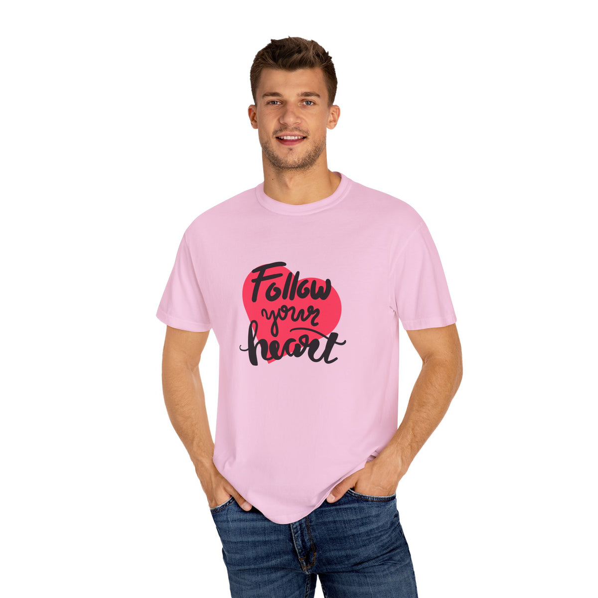Follow Your Heart Tshirt - Buy Minimalist Heart Quote Gift Tee - Sinful Threads