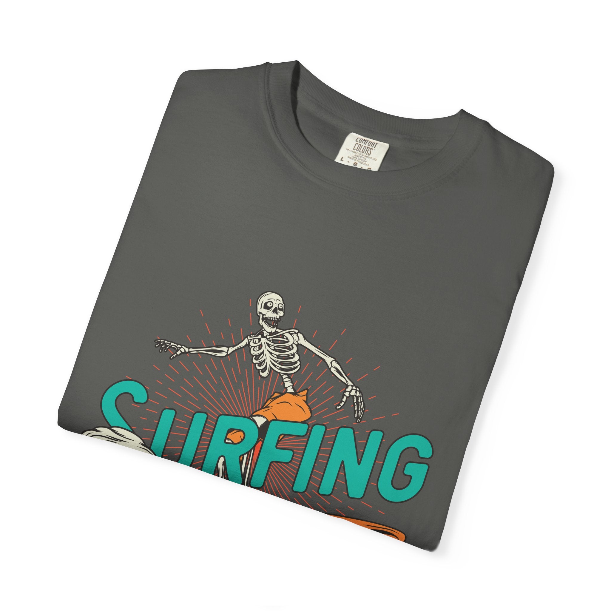 Surfing Skeleton Shirt - Funny Skeleton Tee - Retro Surf Gift - Sinful Threads
