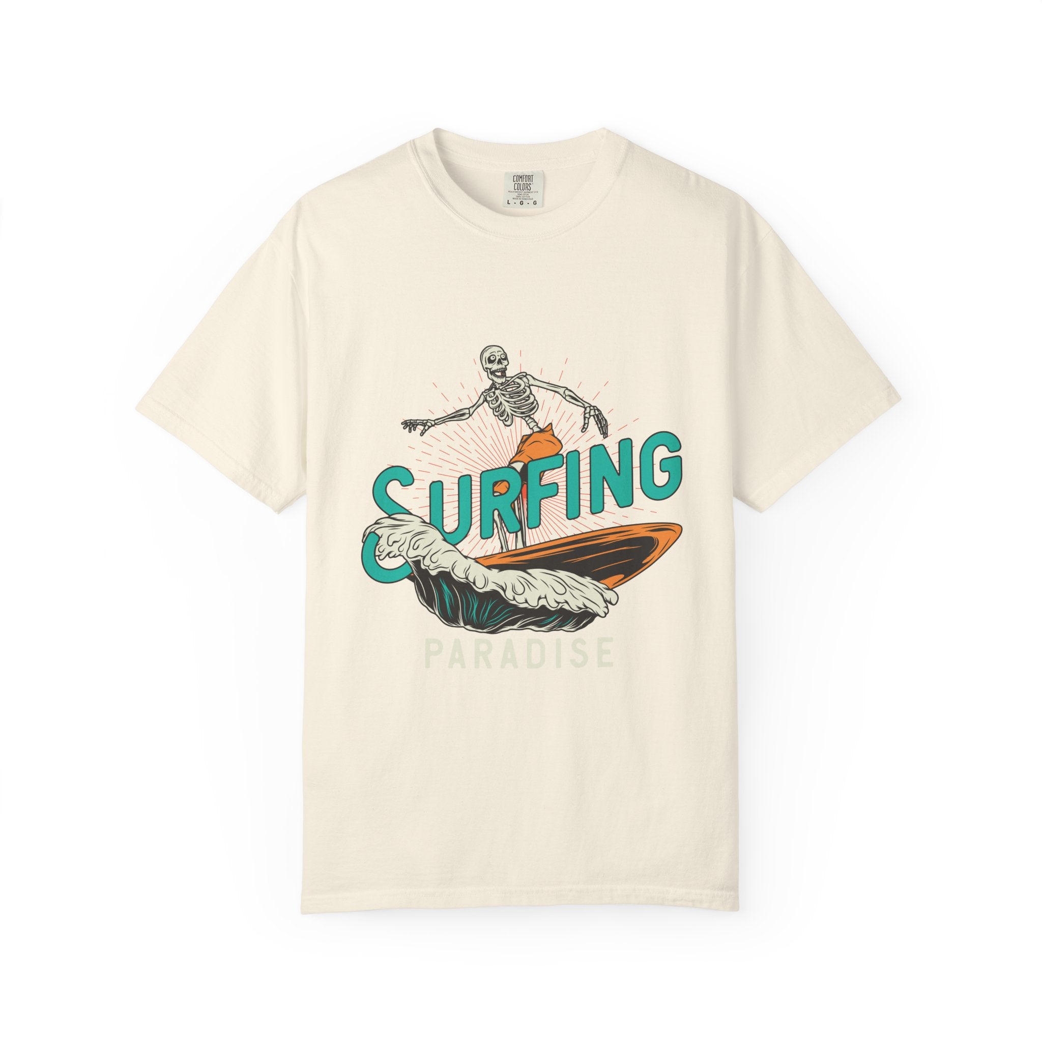 Surfing Skeleton Shirt - Funny Skeleton Tee - Retro Surf Gift - Sinful Threads