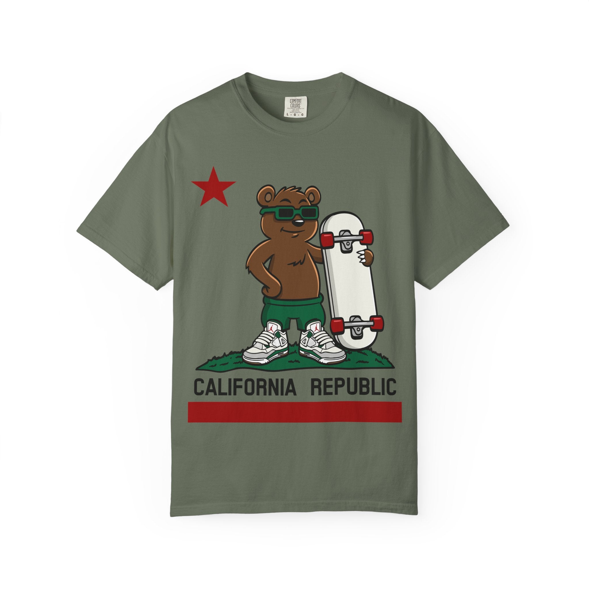 California Skateboard Bear Shirt - Cool Skater Tee for CA Fans - Sinful Threads