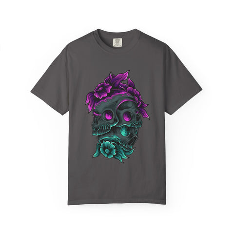 Floral Skull Gothic Tee Dark Art Alternative Fashion