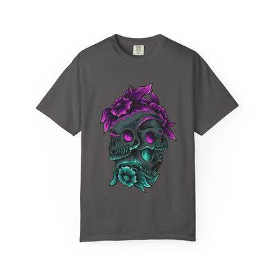 Floral Skull Gothic Tee Dark Art Alternative Fashion - Sinful Threads