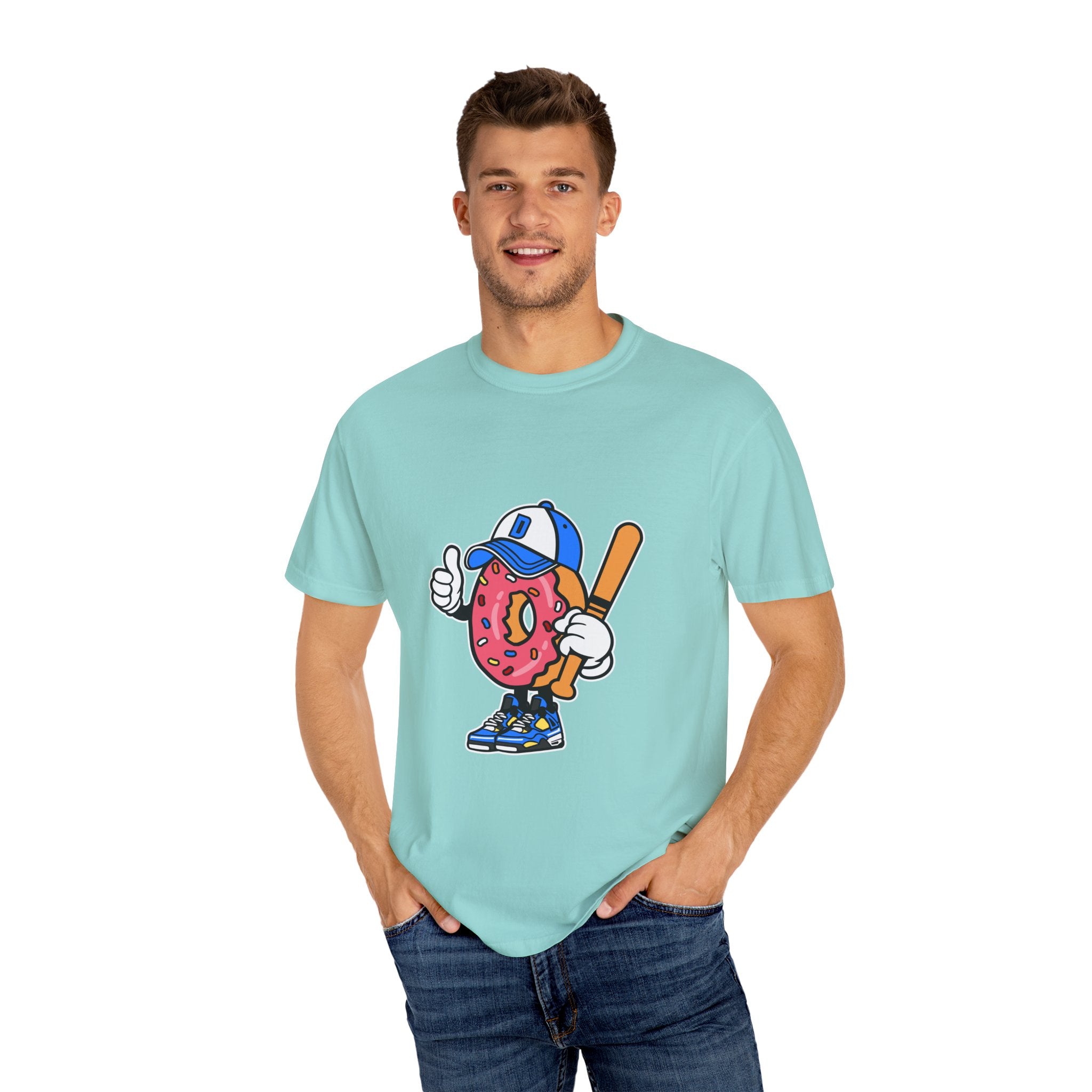 Doughnut the Baseball Player Fun and Sweet T-Shirt - Sinful Threads