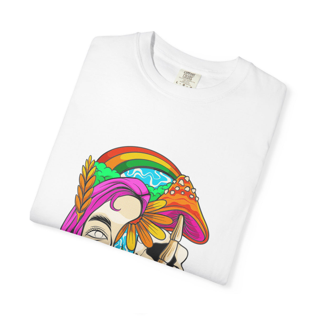 Psychedelic Skull Tee - Colorful Trippy Clothing for Women