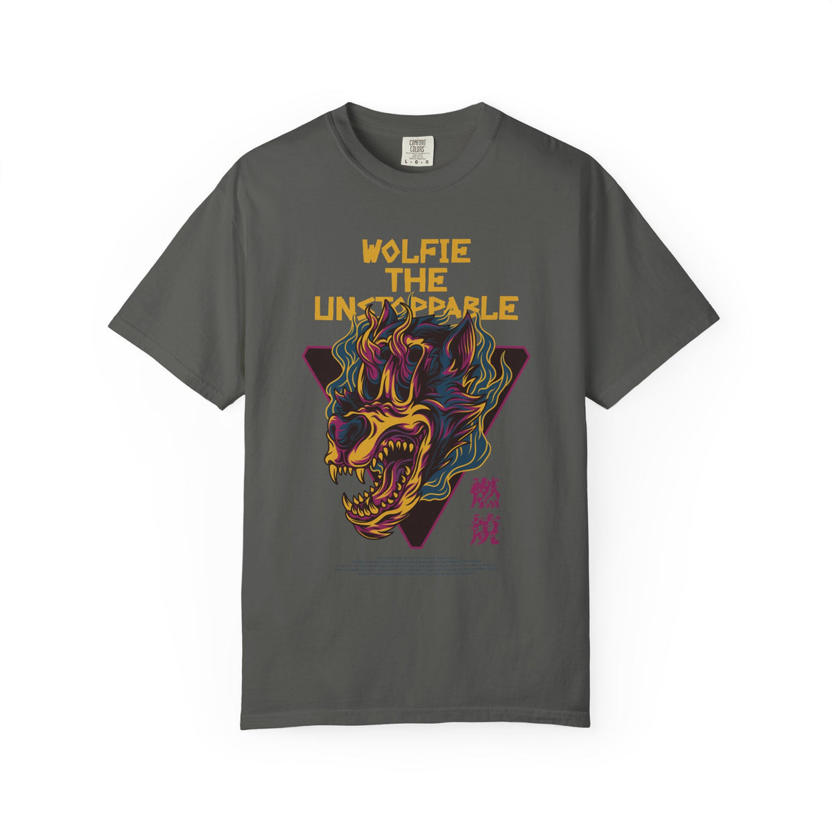 Fierce Wolfie The Unstoppable Graphic Design T-Shirt
