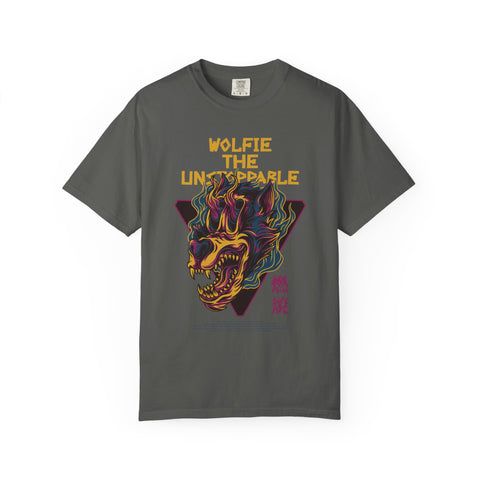 Fierce Wolfie The Unstoppable Graphic Design T-Shirt