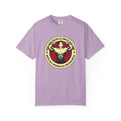 Building Muscle Since Day One T-Shirt - Bodybuilding Tee - Sinful Threads