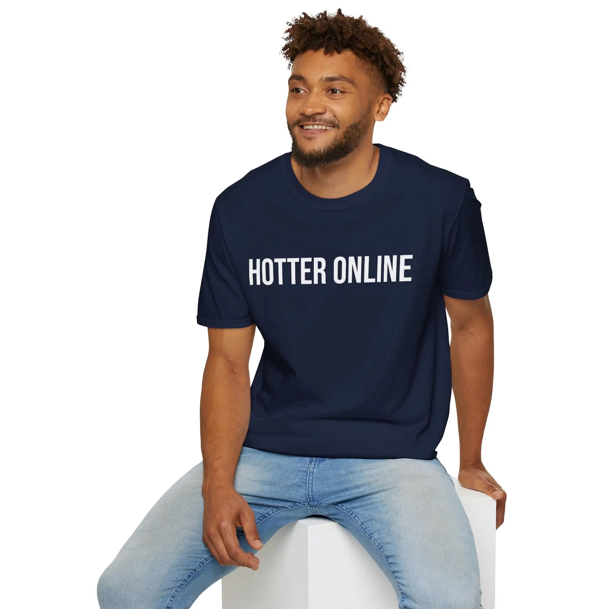 Funny Online Shirt - Hotter Online Digital Humor Tee - Sinful Threads