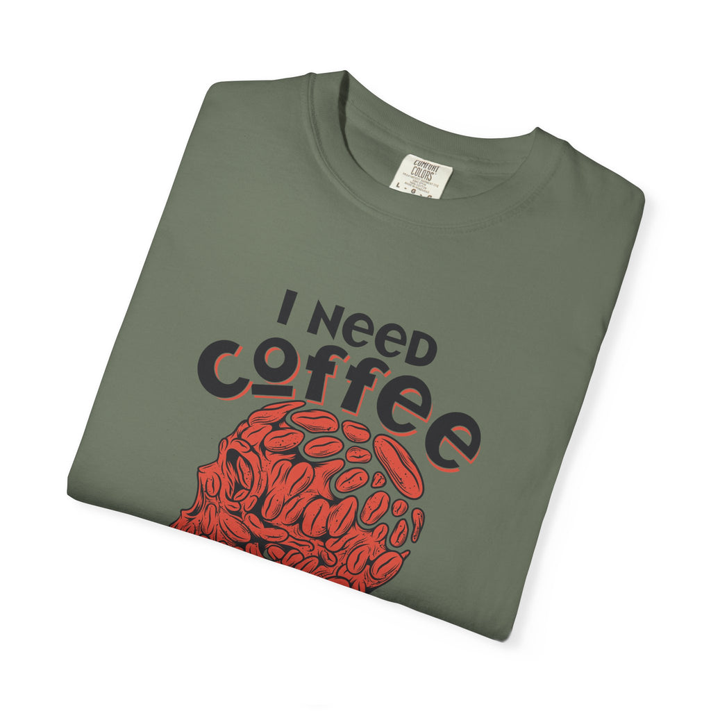 Coffee Skull Shirt - Funny Bold Graphic - Caffeine Addict Tee - Sinful Threads