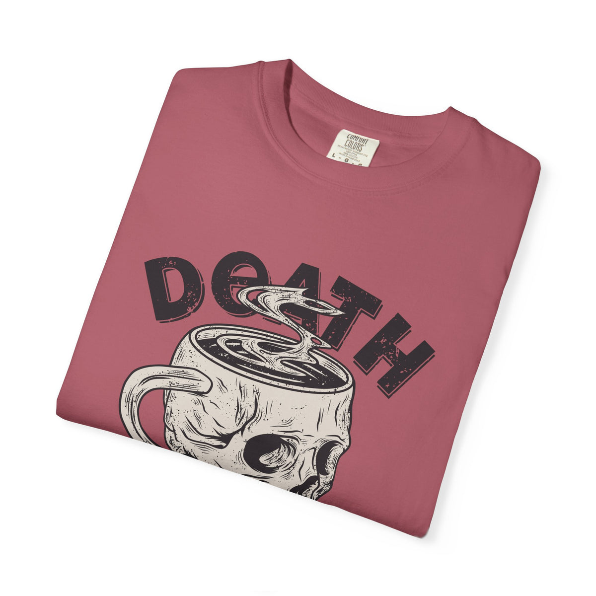 Coffee Skull Shirt - Death Before Decaf - Funny Caffeine Gift