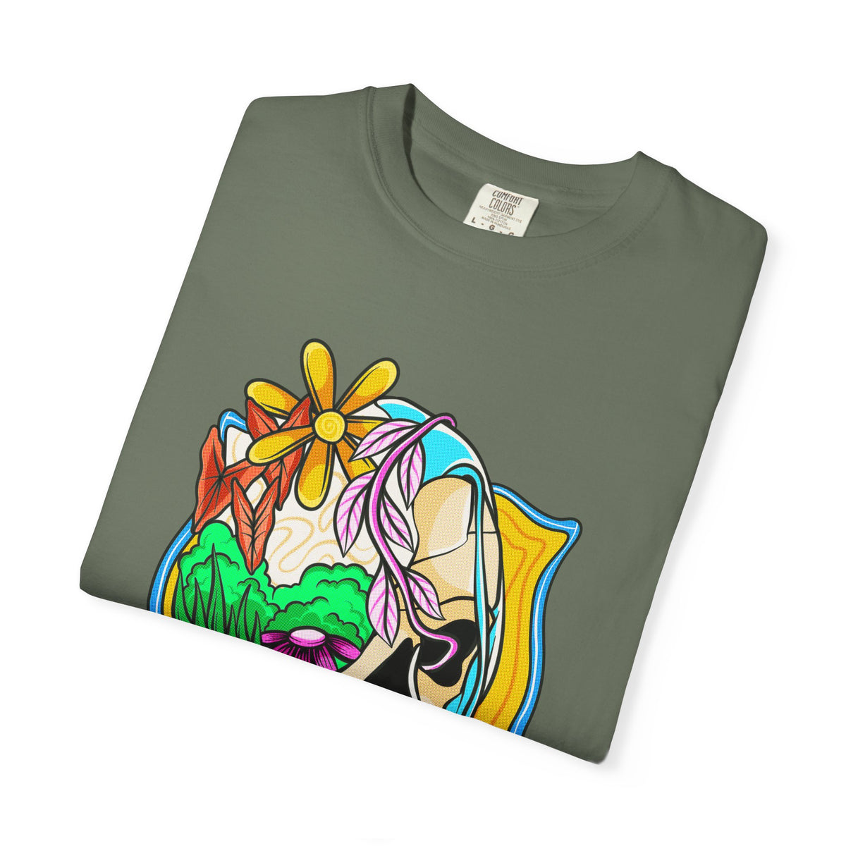 Floral Skull Shirt - Gothic Botanical Tee - Surreal Art