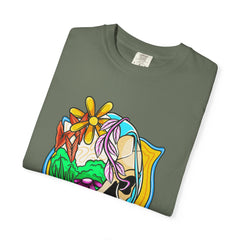 Floral Skull Shirt - Gothic Botanical Tee - Surreal Art