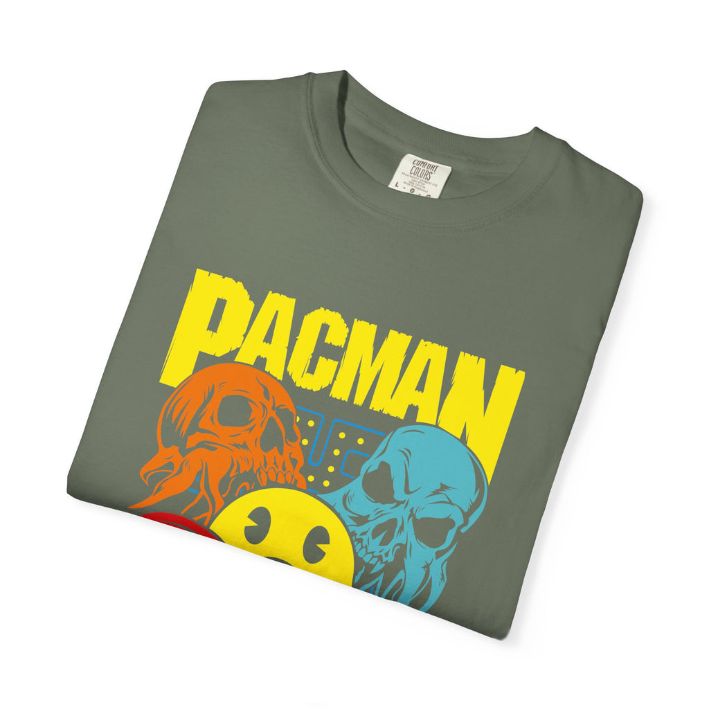 80s Arcade Pacman Ghost Skull Tee Retro Gaming Geeky Gift - Sinful Threads