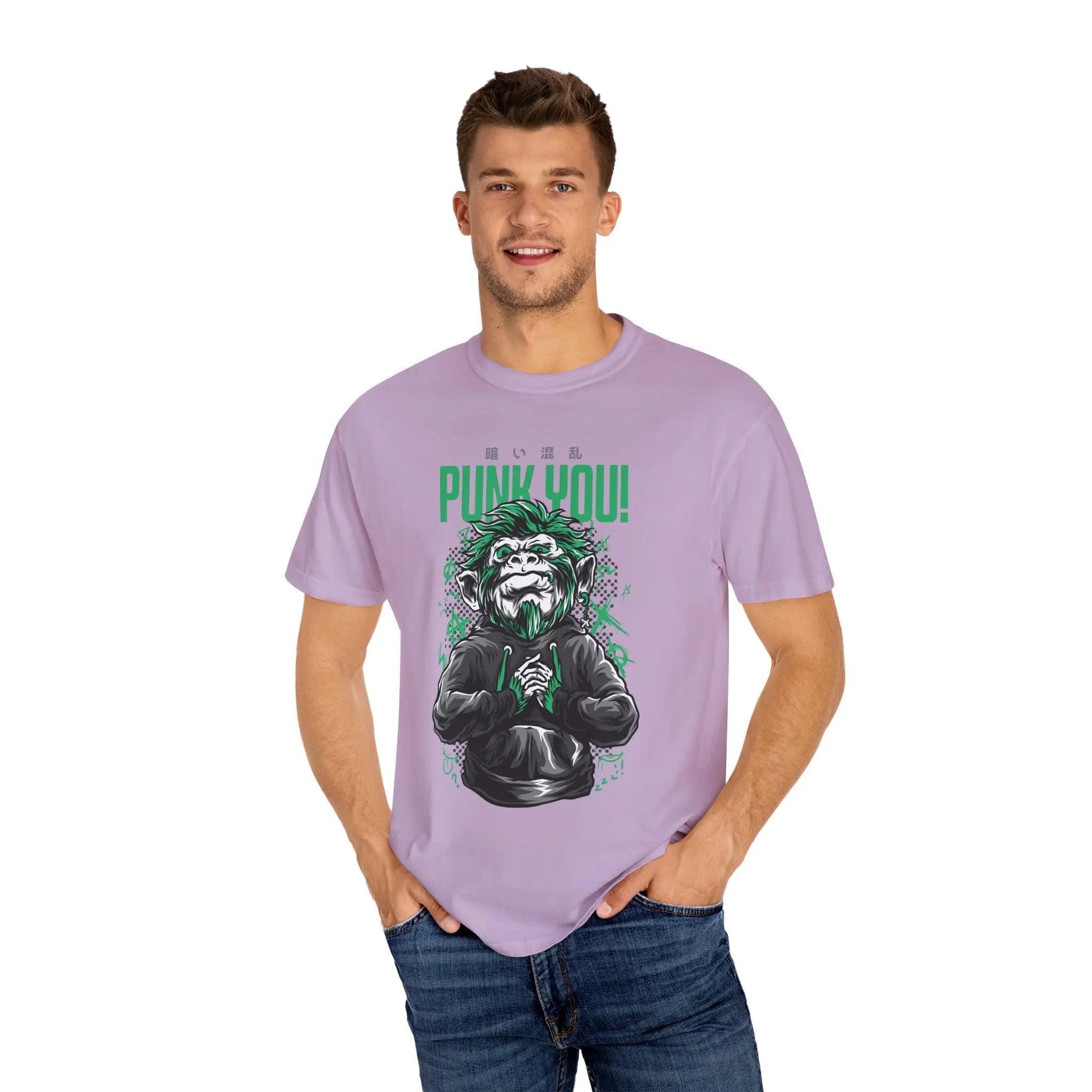 Distinctive Punk You Monkey Graphic Short Sleeve T-Shirt - Sinful Threads