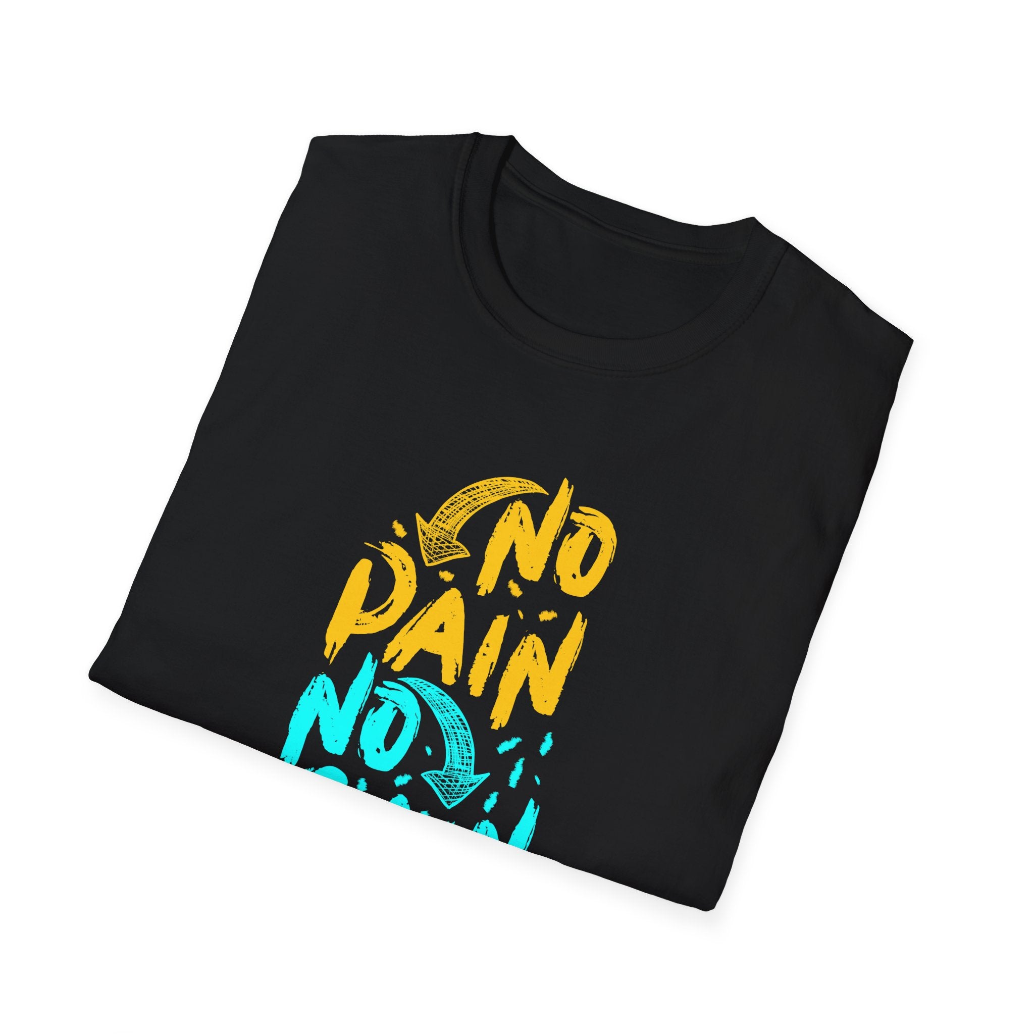 No Pain No Gain Motivational Graphic Tee - Inspire Success - Sinful Threads