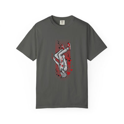 Upside Down Man with Hearts Valentines Style T-Shirt - Sinful Threads