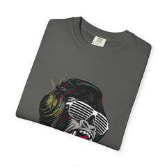 Angry Gorilla With Headphones And Glasses Design T-Shirt - Sinful Threads