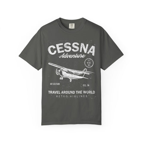 Cessna Adventure Travel Around The World Retro Airlines T-Shirt