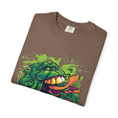 Green Slimy Ghost Tee – 80s Movie Fan Shirt with Humor