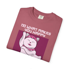 Lucky Cat Shirt - Maneki Neko Tee - Happy Quote Gift