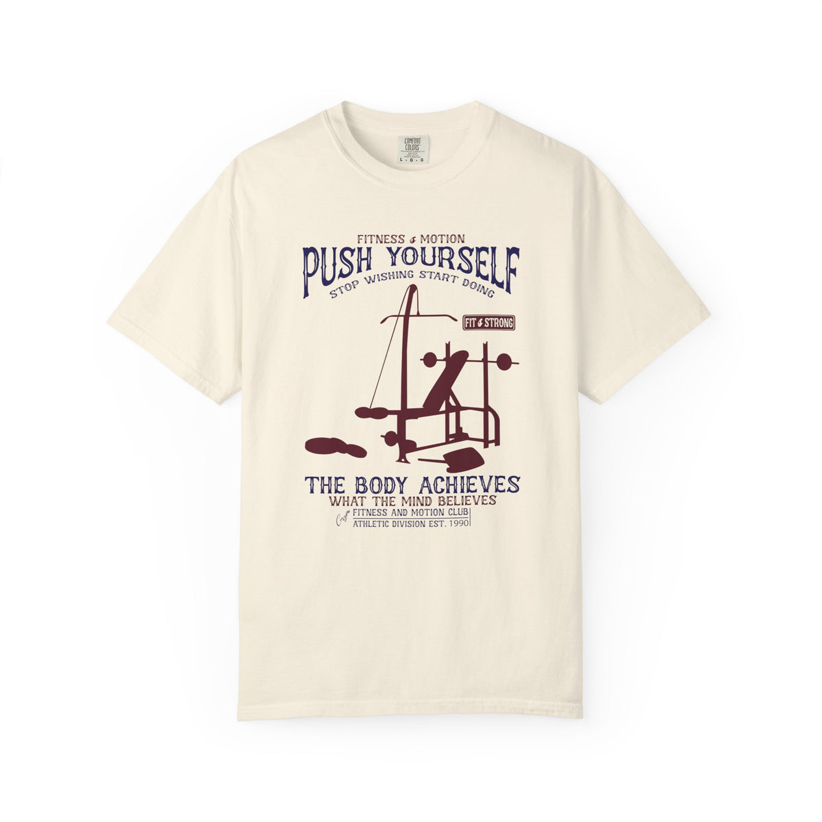 Fitness And Motion Bodybuilding Gym Push Yourself T-Shirt