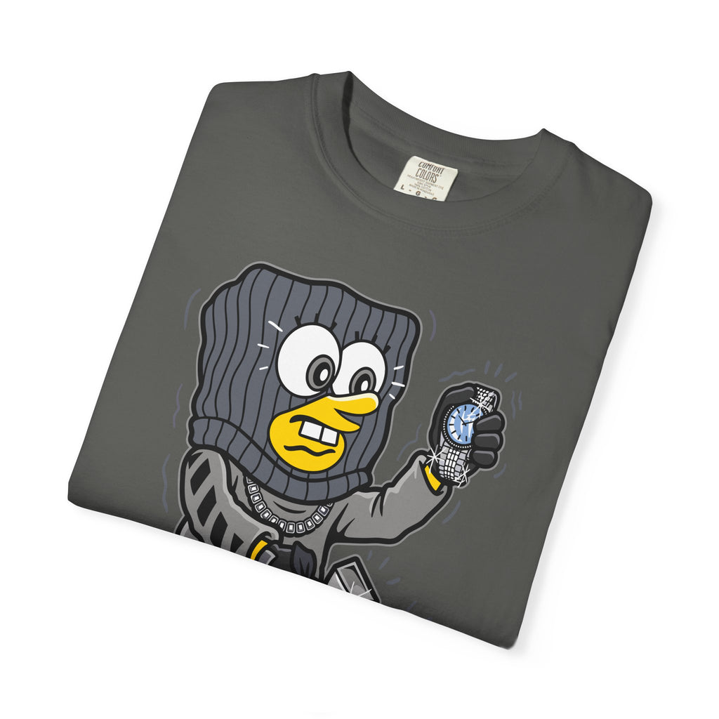 Cartoon Burglar Tee – Funny Diamond Loot Graphic Shirt - Sinful Threads