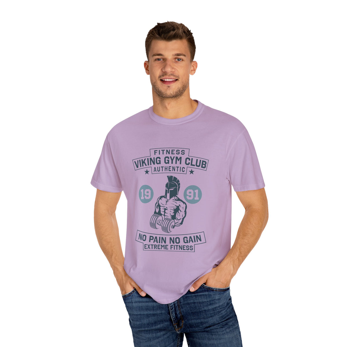 Fitness Viking Gym Club Graphic Design Authentic T-Shirt