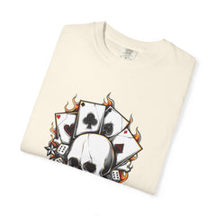 Skull Playing Cards Dice Gambling Casino Design T-Shirt