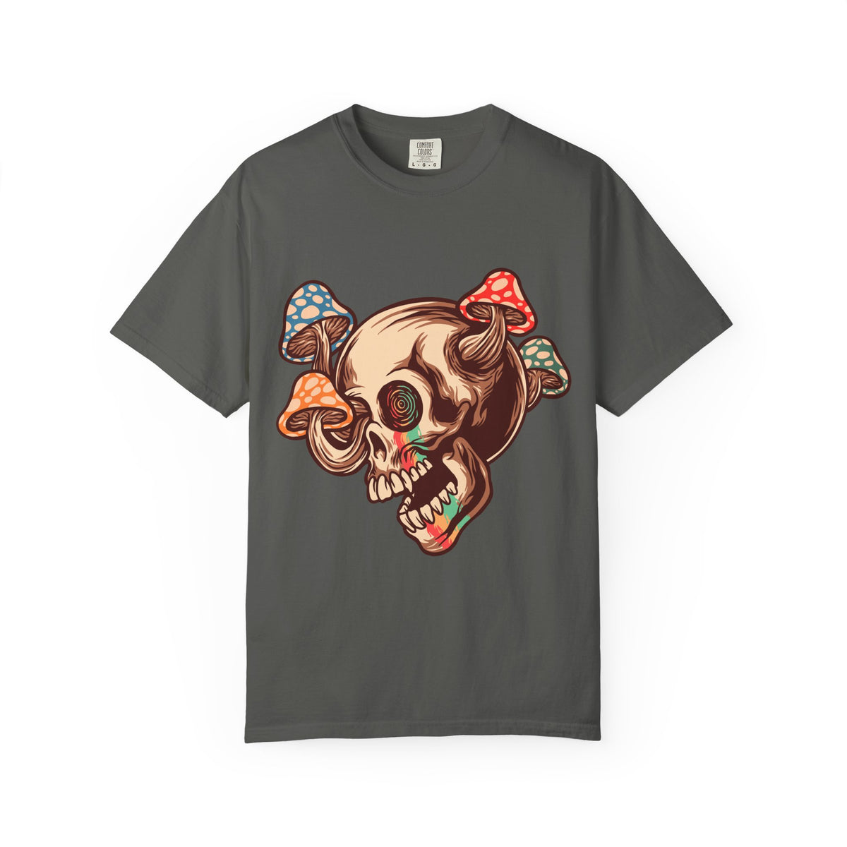 Skull Mushroom Tee - Trippy Psychedelic Graphic Gift