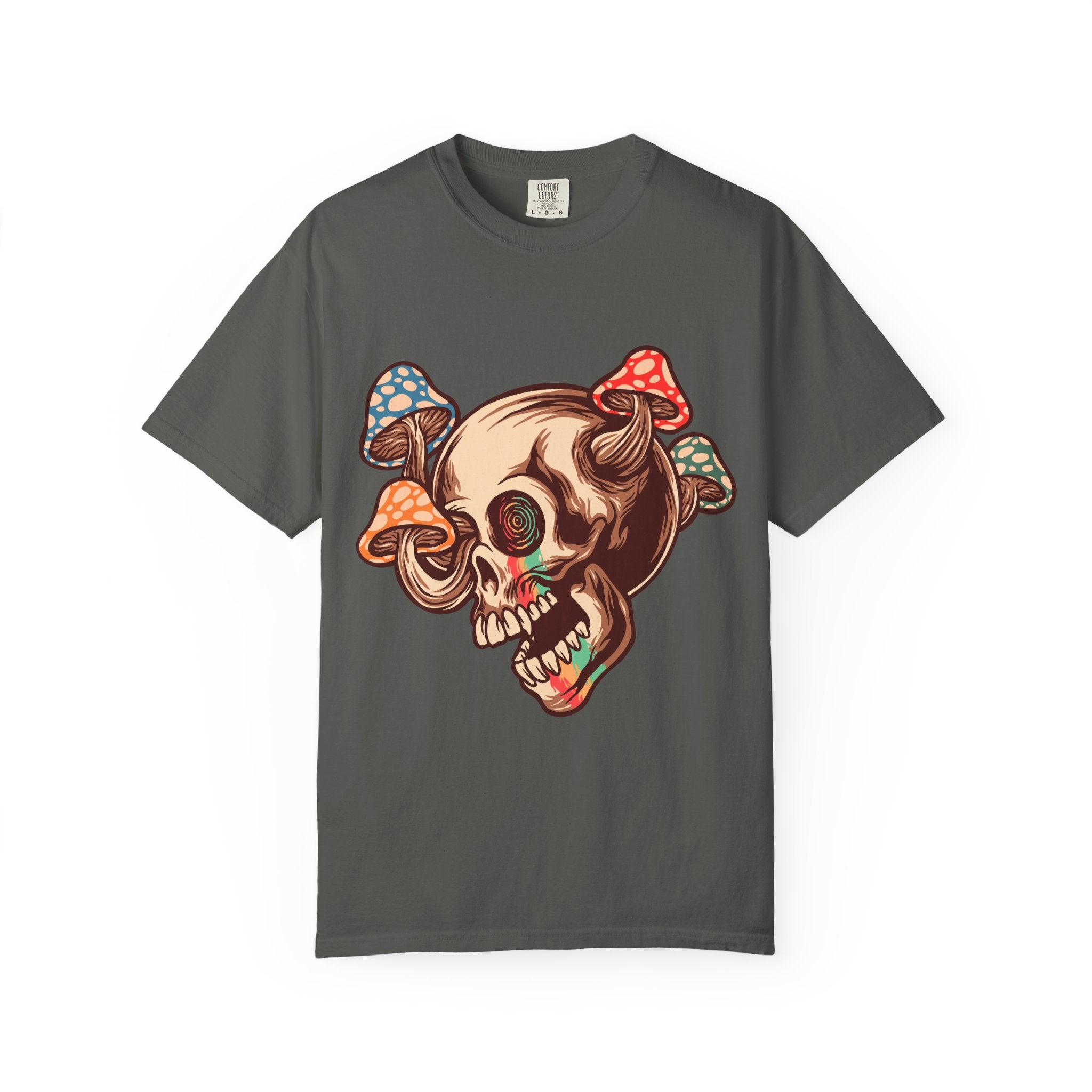 Skull Mushroom Tee - Trippy Psychedelic Graphic Gift - Sinful Threads