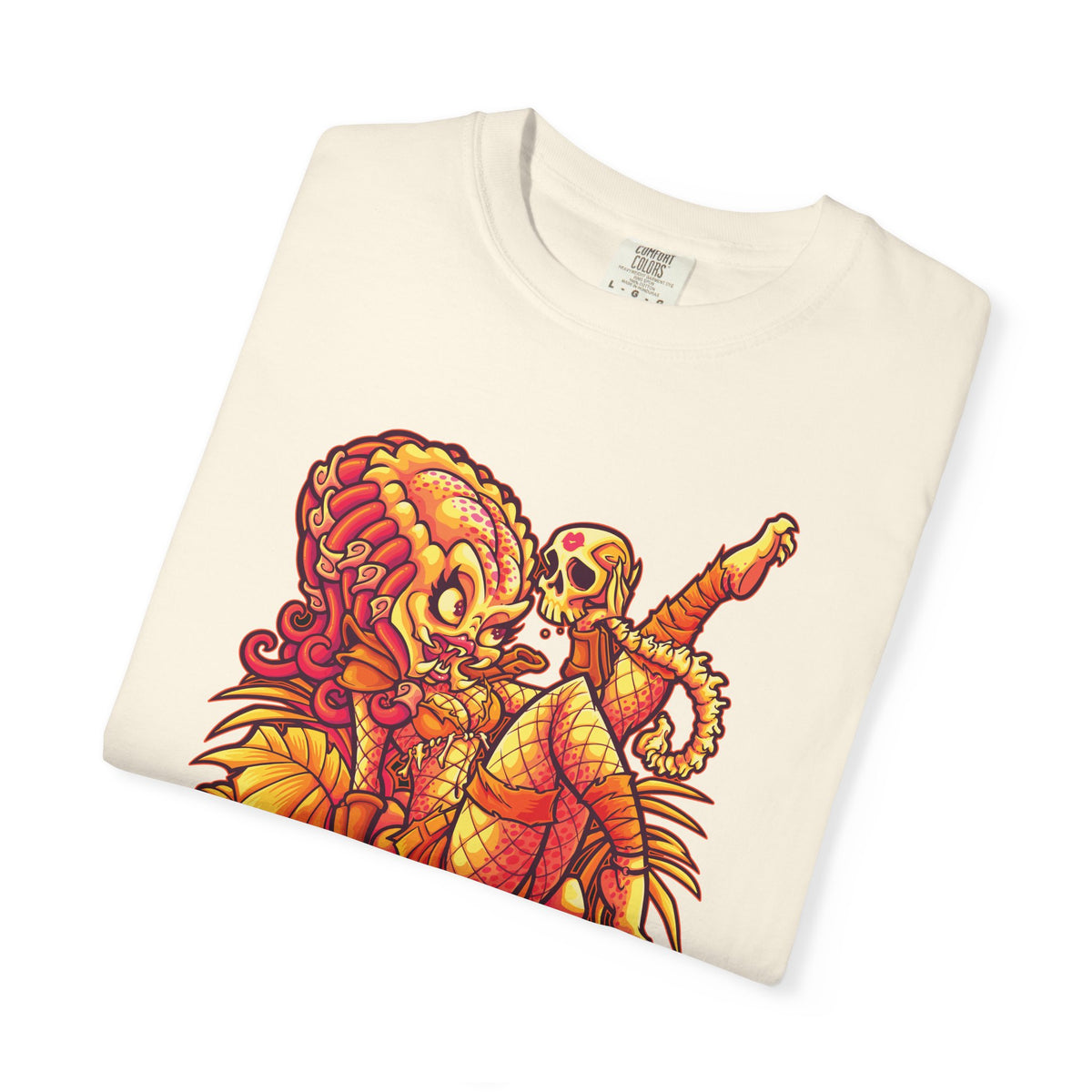 Alien Hunter Cartoon Tee - Cute She Predator Graphic Shirt