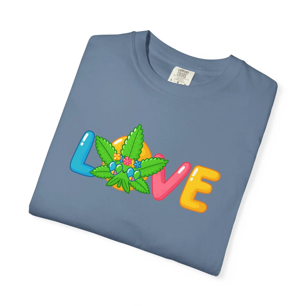 Love Stoner Graphic Shirt - Buy Minimalist Cannabis Valentine Gift - Sinful Threads