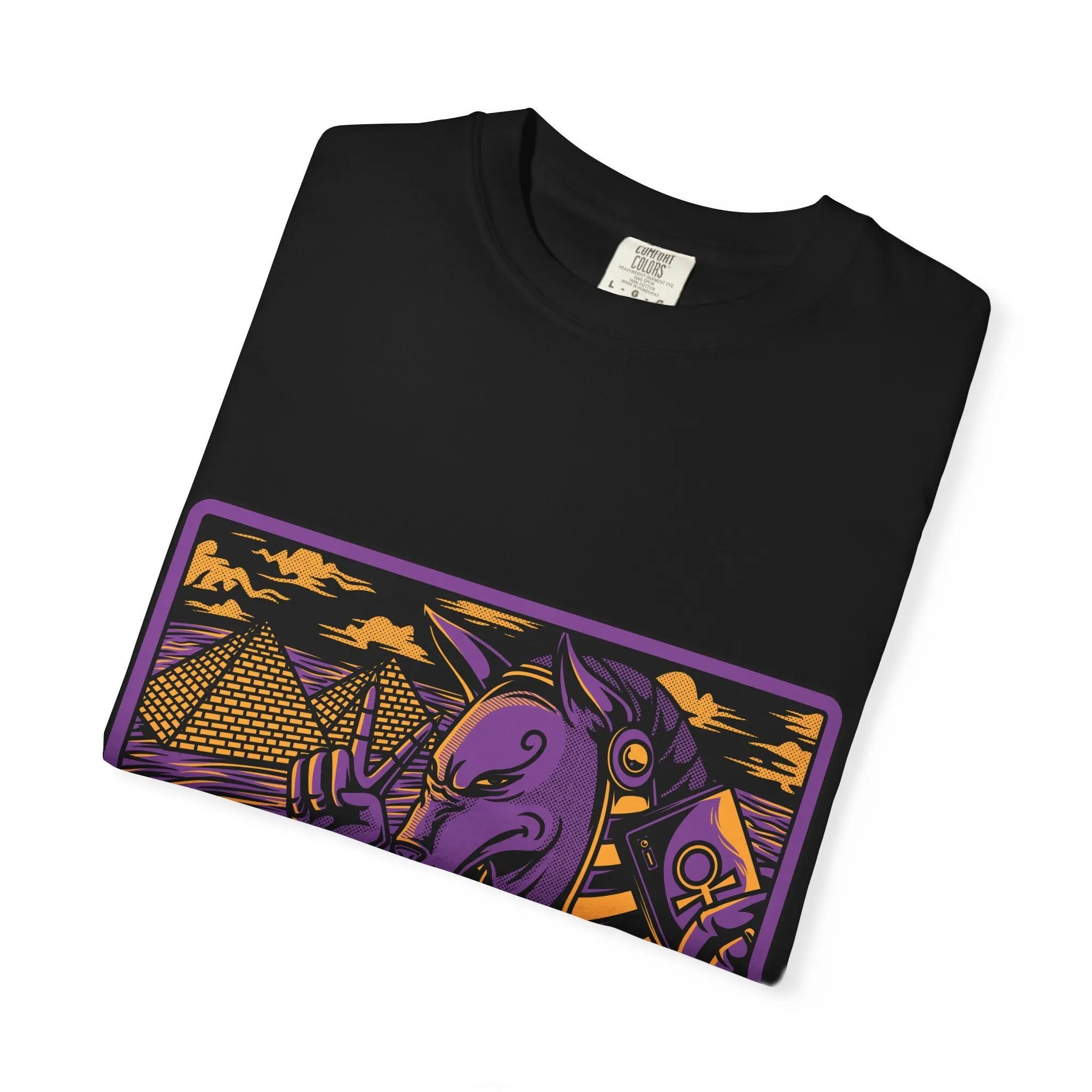 Anubis With Egyptian Pyramids and Timeless Graphic T-Shirt - Sinful Threads