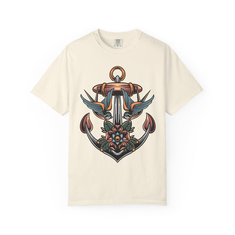 Nautical Anchor Shirt - Tattoo Style Tee, Maritime Gift