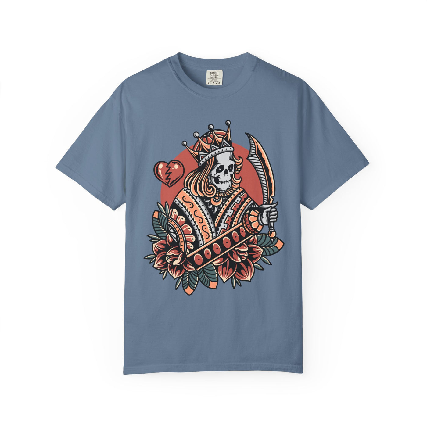 Skull King Hearts Shirt - Playing Card Tee, Unique Poker Gift - Sinful Threads