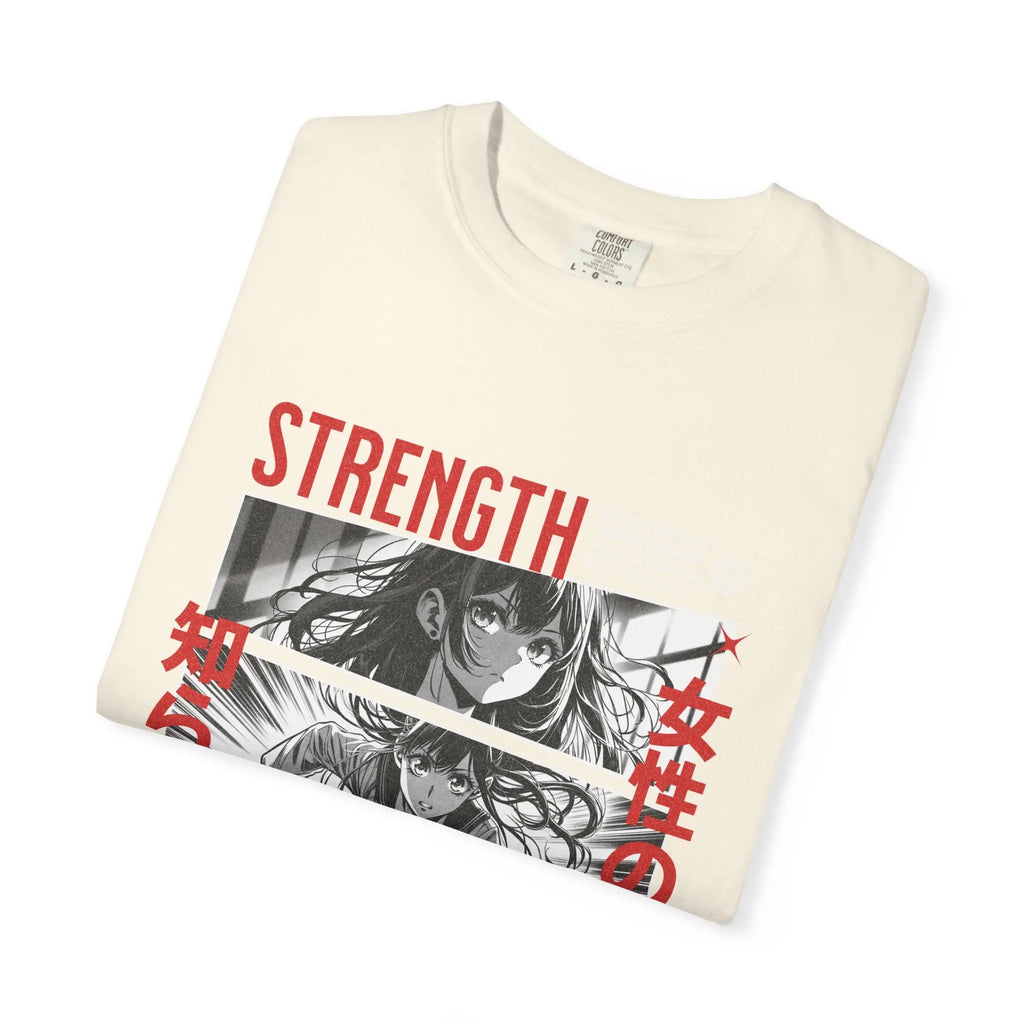 Strength Manga Tee - Cool Girl Samurai - Warrior Gift - Sinful Threads
