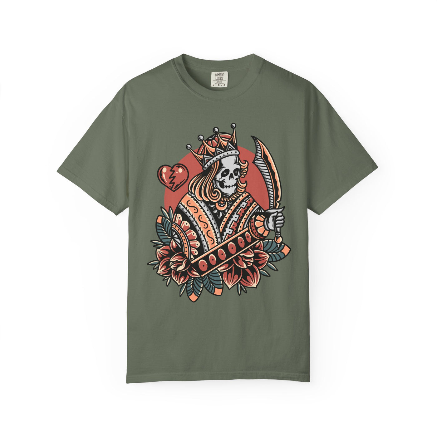 Skull King Hearts Shirt - Playing Card Tee, Unique Poker Gift - Sinful Threads