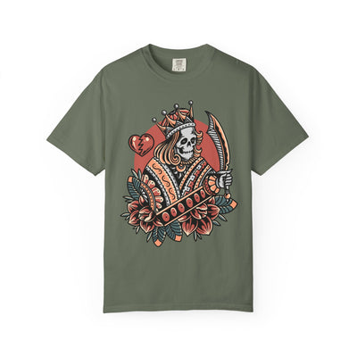 Skull King Hearts Shirt - Playing Card Tee, Unique Poker Gift - Sinful Threads