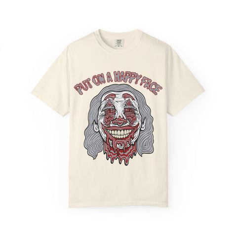 Trippy Clown Shirt - Put On Happy Face Psychedelic Tee Fun