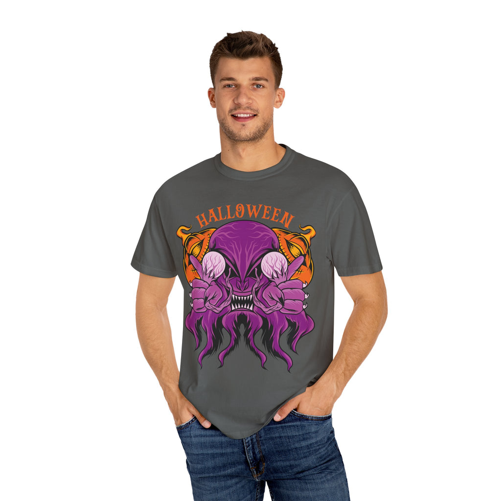 Monster pumpkin shirt - Purple Spooky Tee - Creepy Gift - Sinful Threads