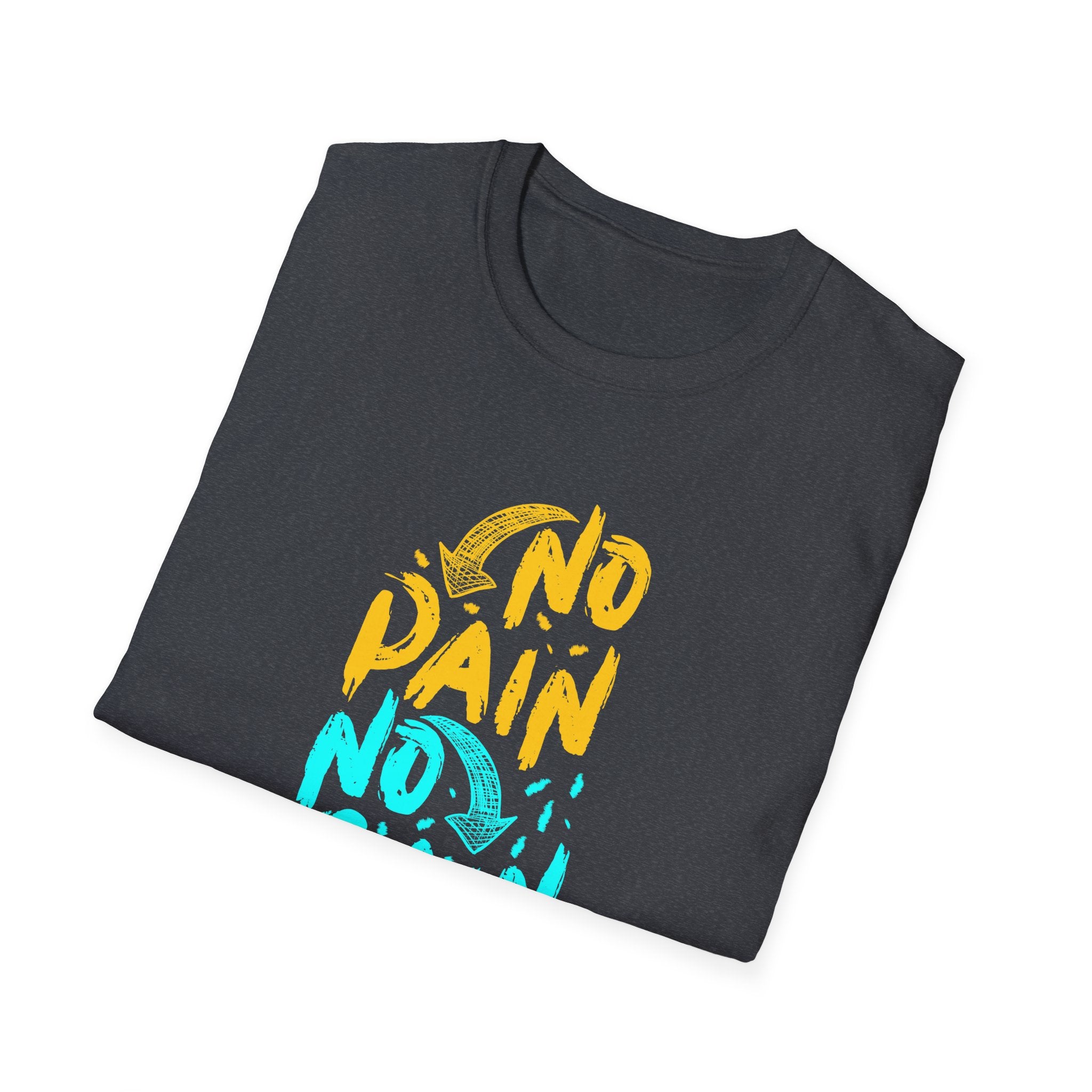 No Pain No Gain Motivational Graphic Tee - Inspire Success - Sinful Threads