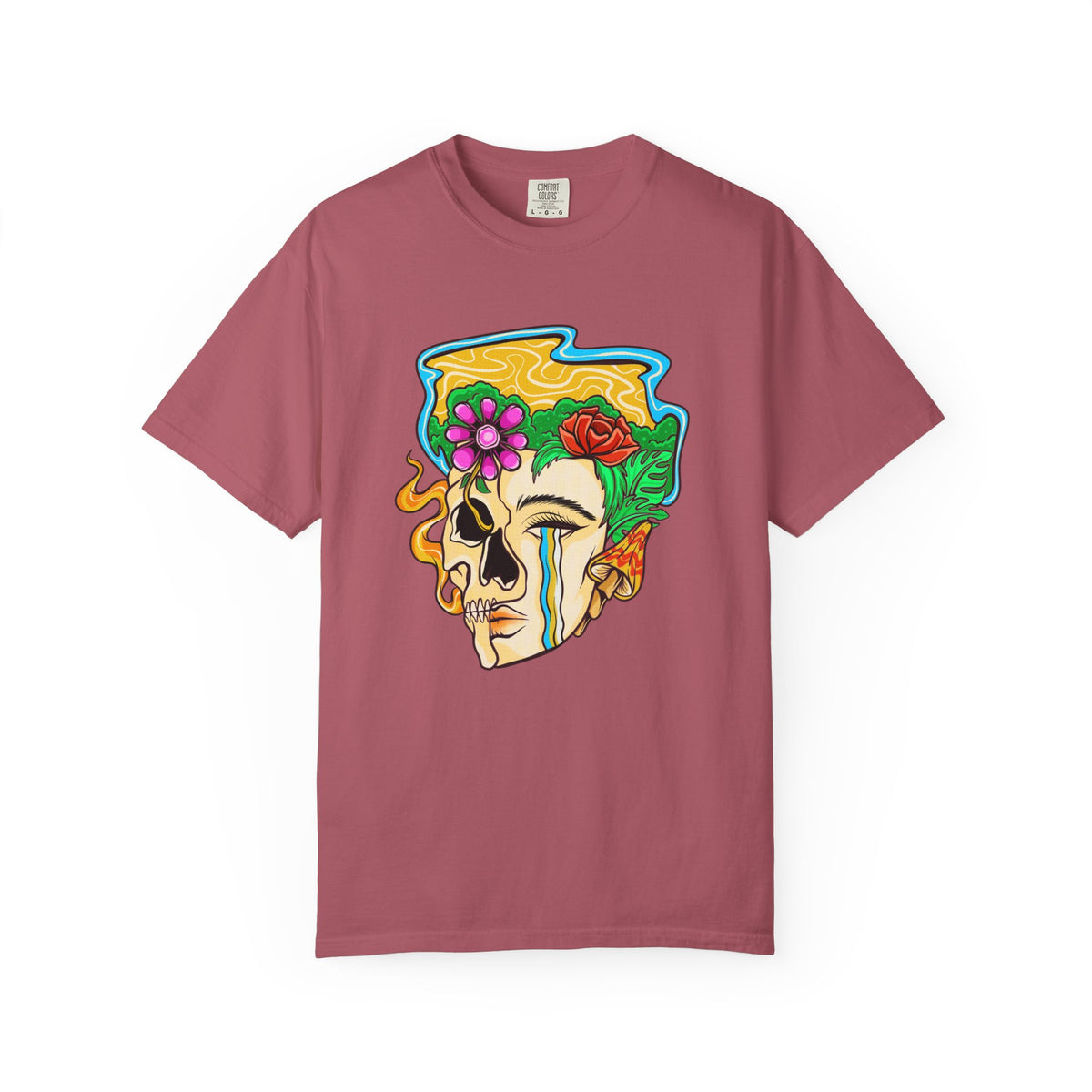 Floral Skull Shirt - Skeleton Graphic Tee - Artistic Gift
