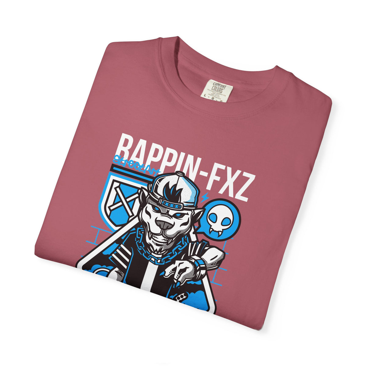 Gangster Wolf with Microphone Urban Art Drawing T-Shirt