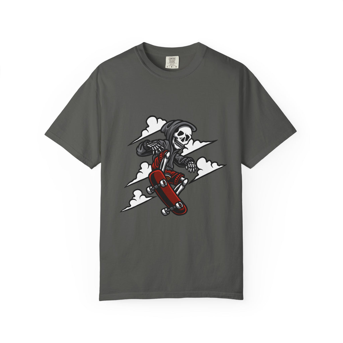 Grim Reaper Skate Shirt - Skeleton Tee - Cool Skater Gift