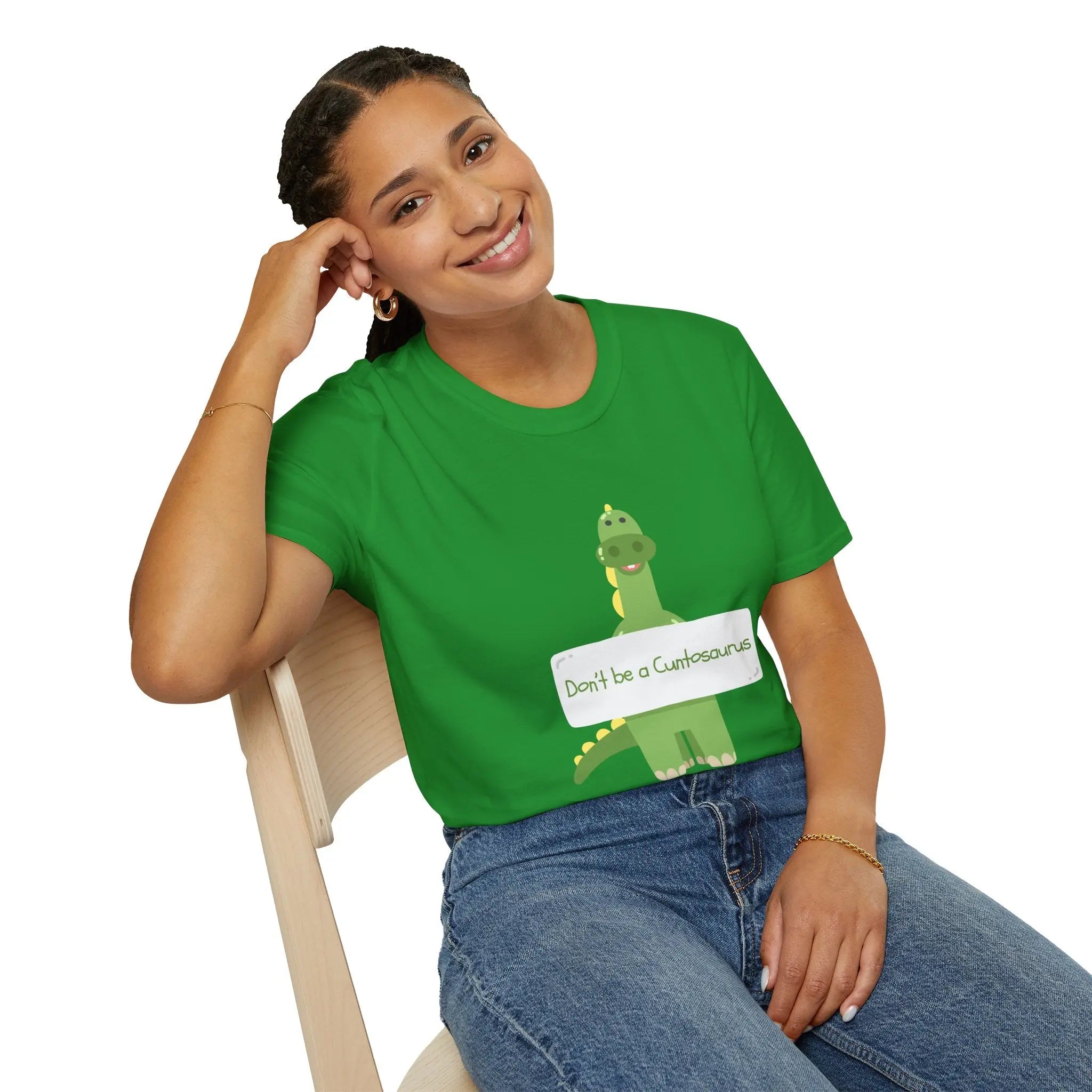 Don't Be a Cuntosaurus Dino T-Shirt - Funny Dinosaur Humor Printify