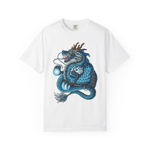 Eastern Dragon Tee - Blue Fantasy Mythical Creature Gift