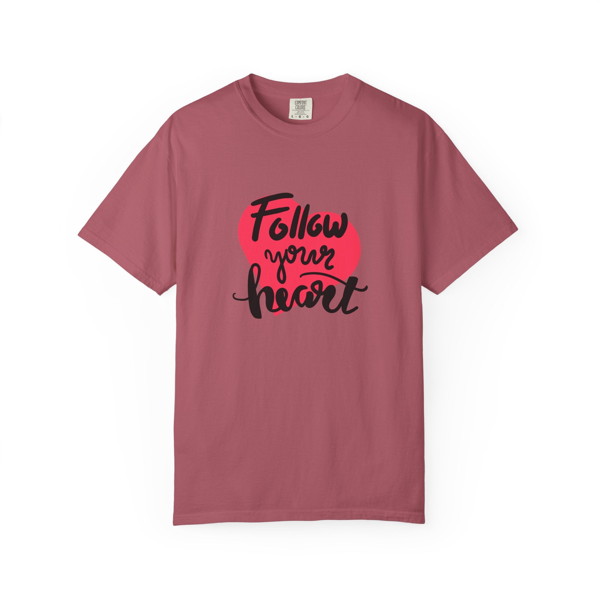 Follow Your Heart Tshirt - Buy Minimalist Heart Quote Gift Tee - Sinful Threads