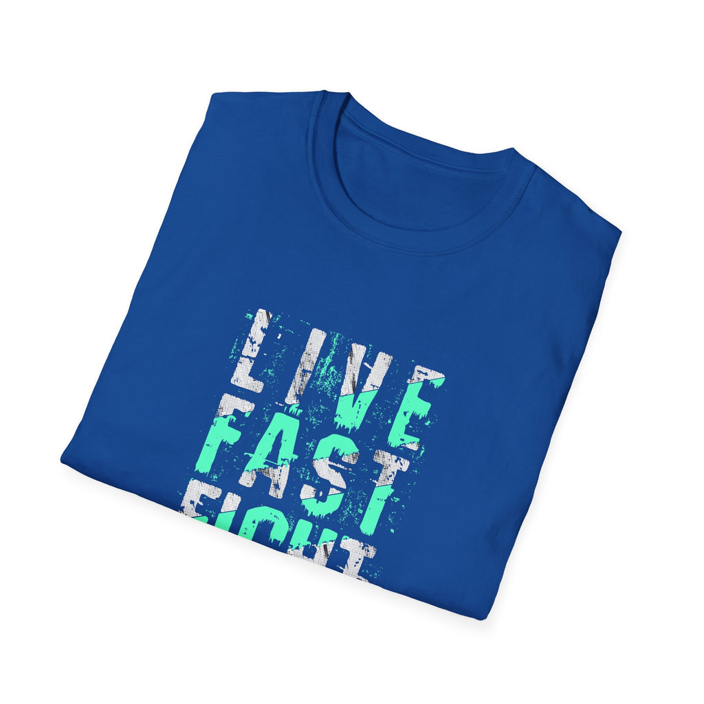 Live Fast Fight Hard Motivational Sports Tee - Action Mindset - Sinful Threads